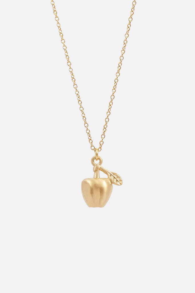 Golden apple necklace