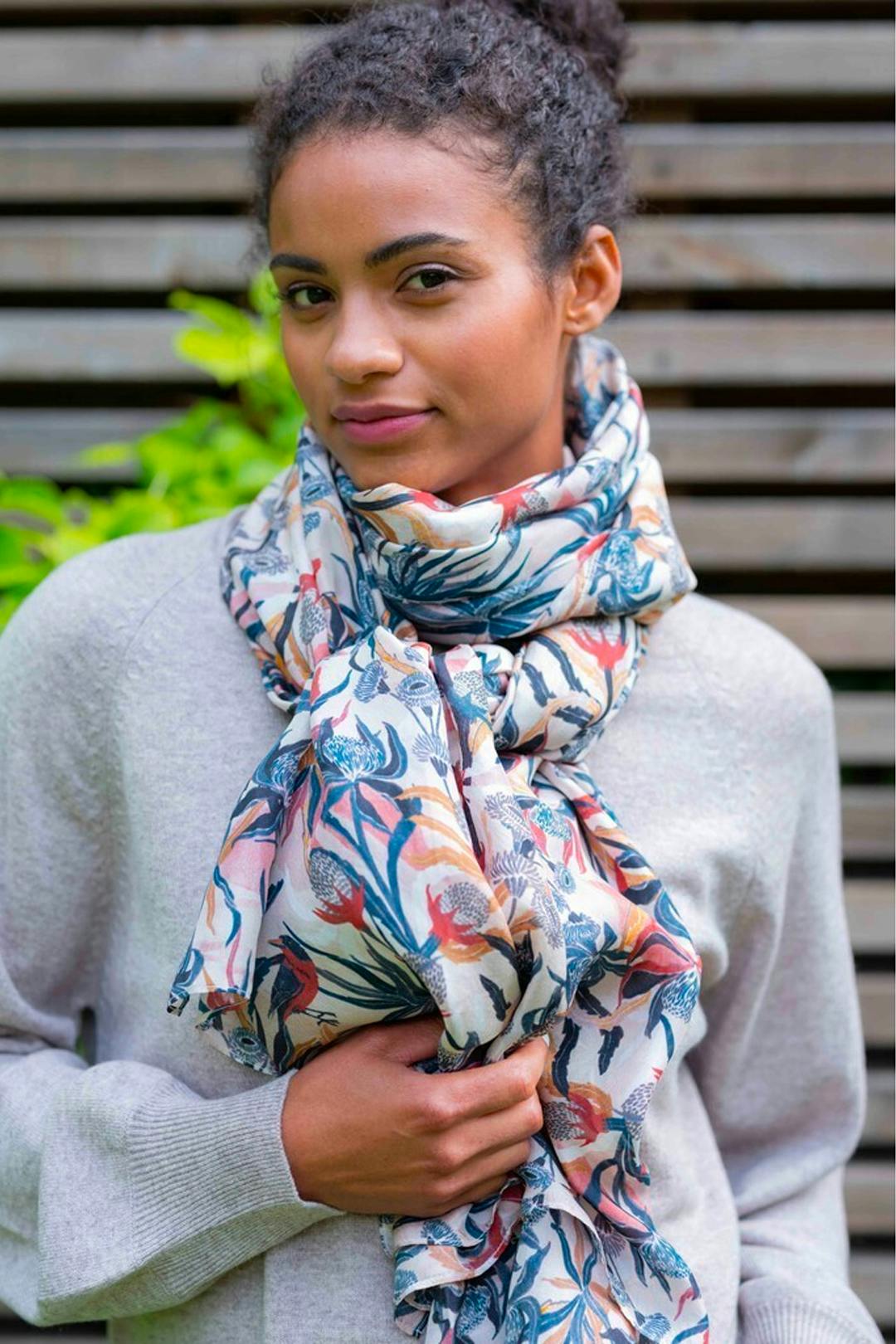 Silk shawl scarf