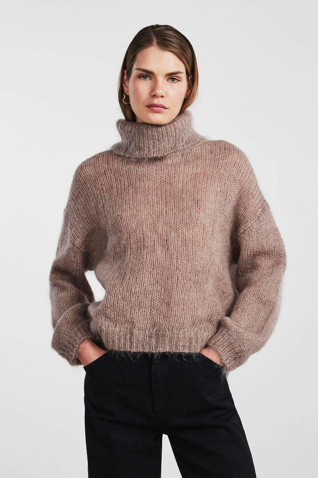 Lambi ls knit rollneck pullover