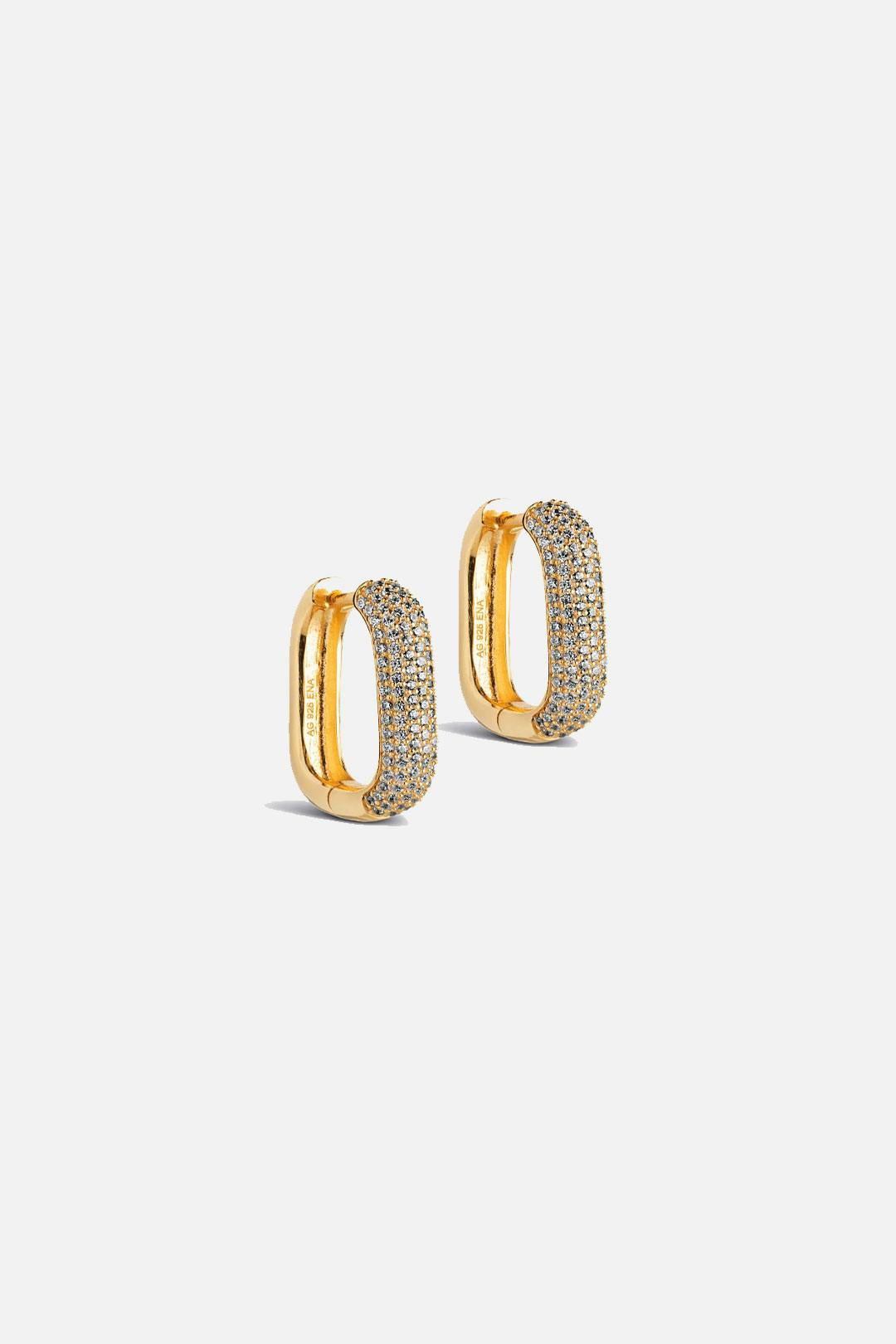 Sparkling square hoops