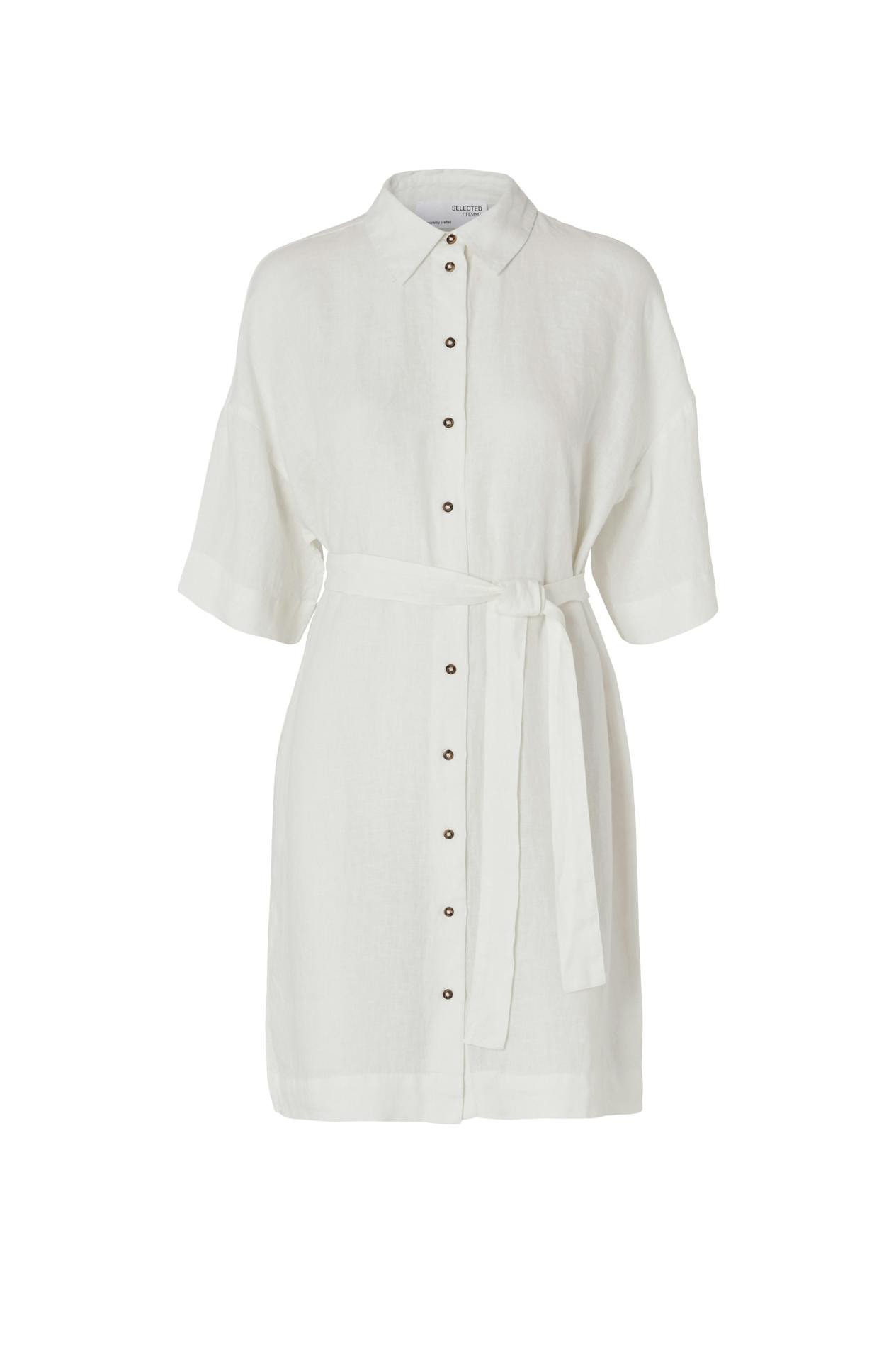 Linnie 2/4 short linen shirt dress